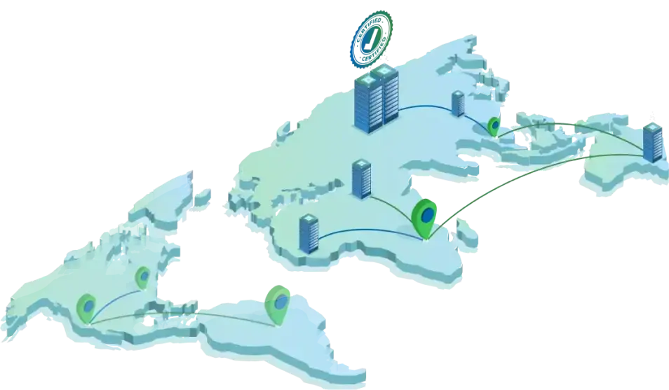 Network footprint (EU) — illustrative map